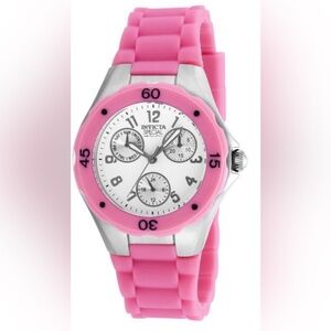 Invicta Women's Pink and Silver Chronograph Watch